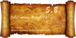 Sámson Bogát névjegykártya